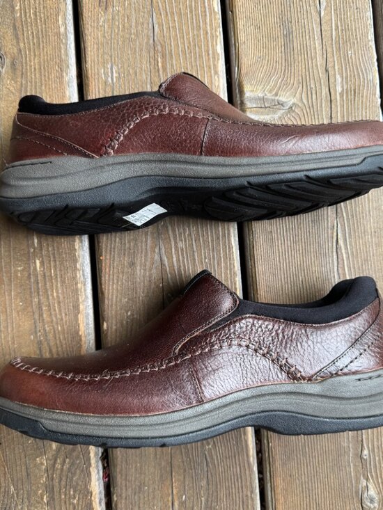 NEW Clarks Brown Leather Portland 2 Easy Slip On Comfy Loafers in Men\'s 11.5W main image 9